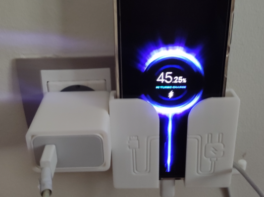 MakerEase Cable Dock – Wall Charger Holder & Cable Organizer